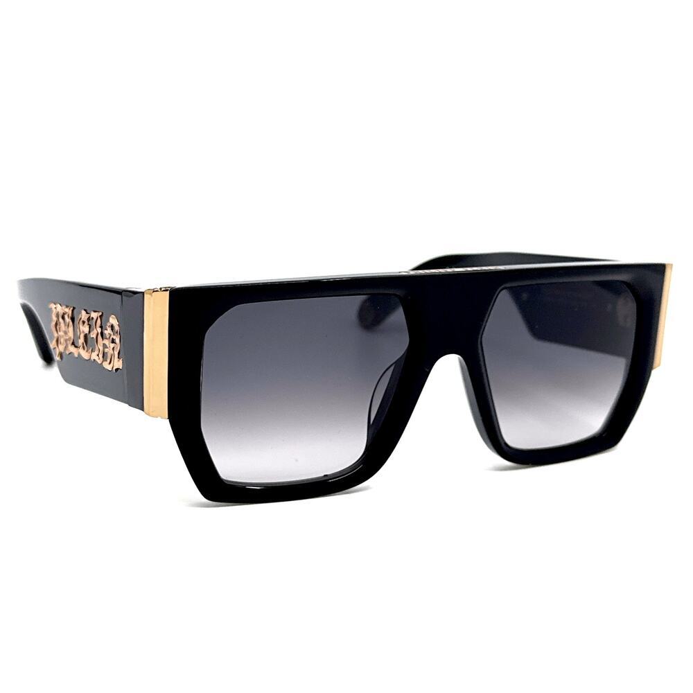 New,PHILIPP PLEIN Sunglasses PLEIN MASTER OVERSIZE SPP094 Col.0700 Authentic